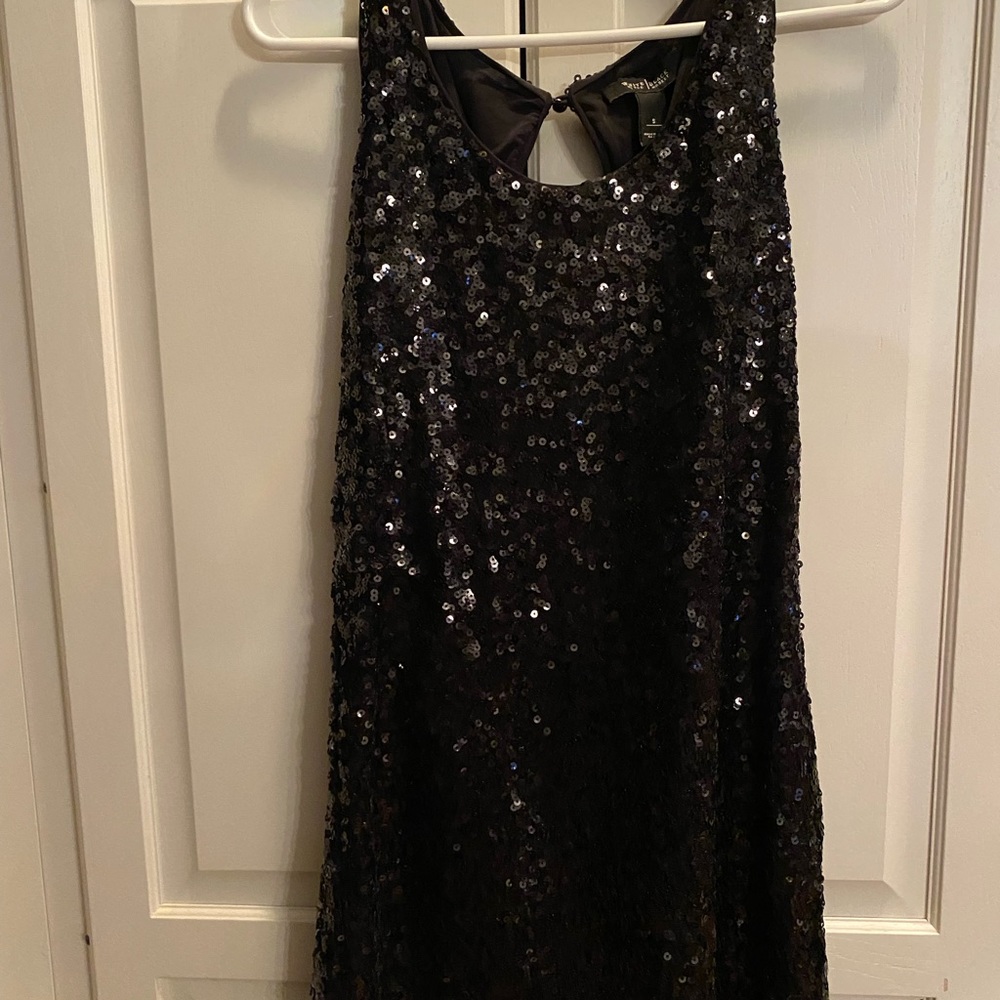 WHBM dress black sequins never worn with tags size S.